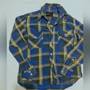 Vintage Sears The Men's Store Cotton Flannel Dress Shirt - Plaid